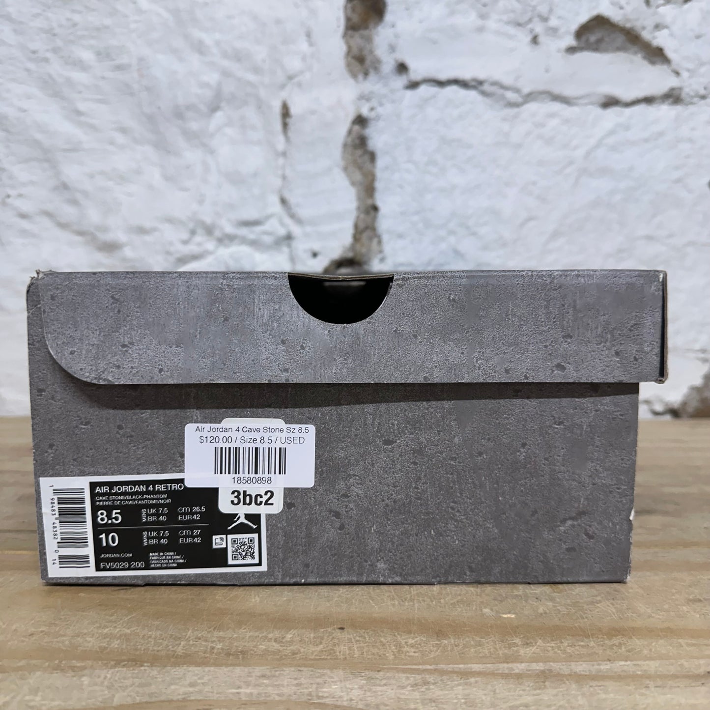 Air Jordan 4 Cave Stone Sz 8.5