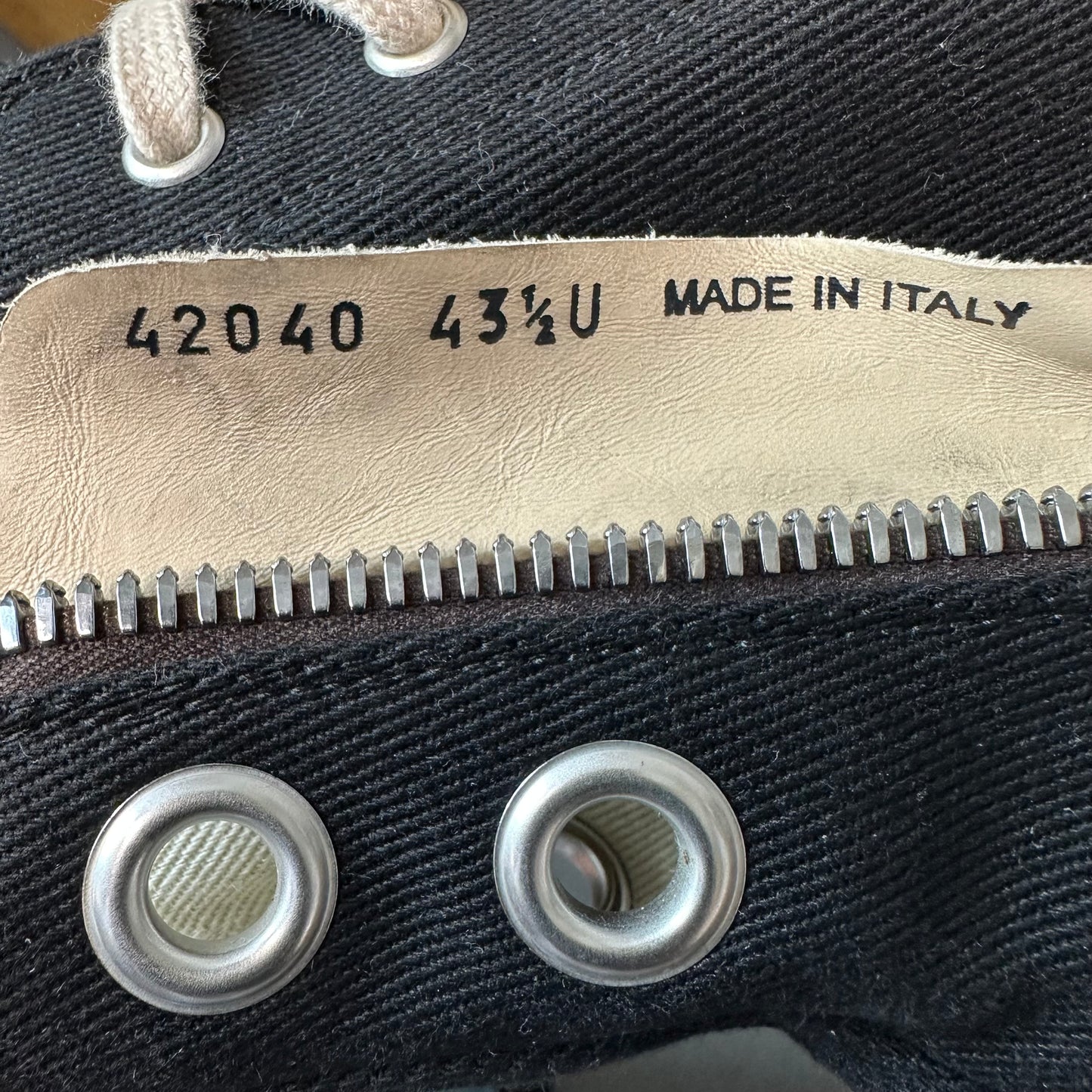 Rick Owens High Lido Black Milk Sneaker Sz 10.5 (43.5)