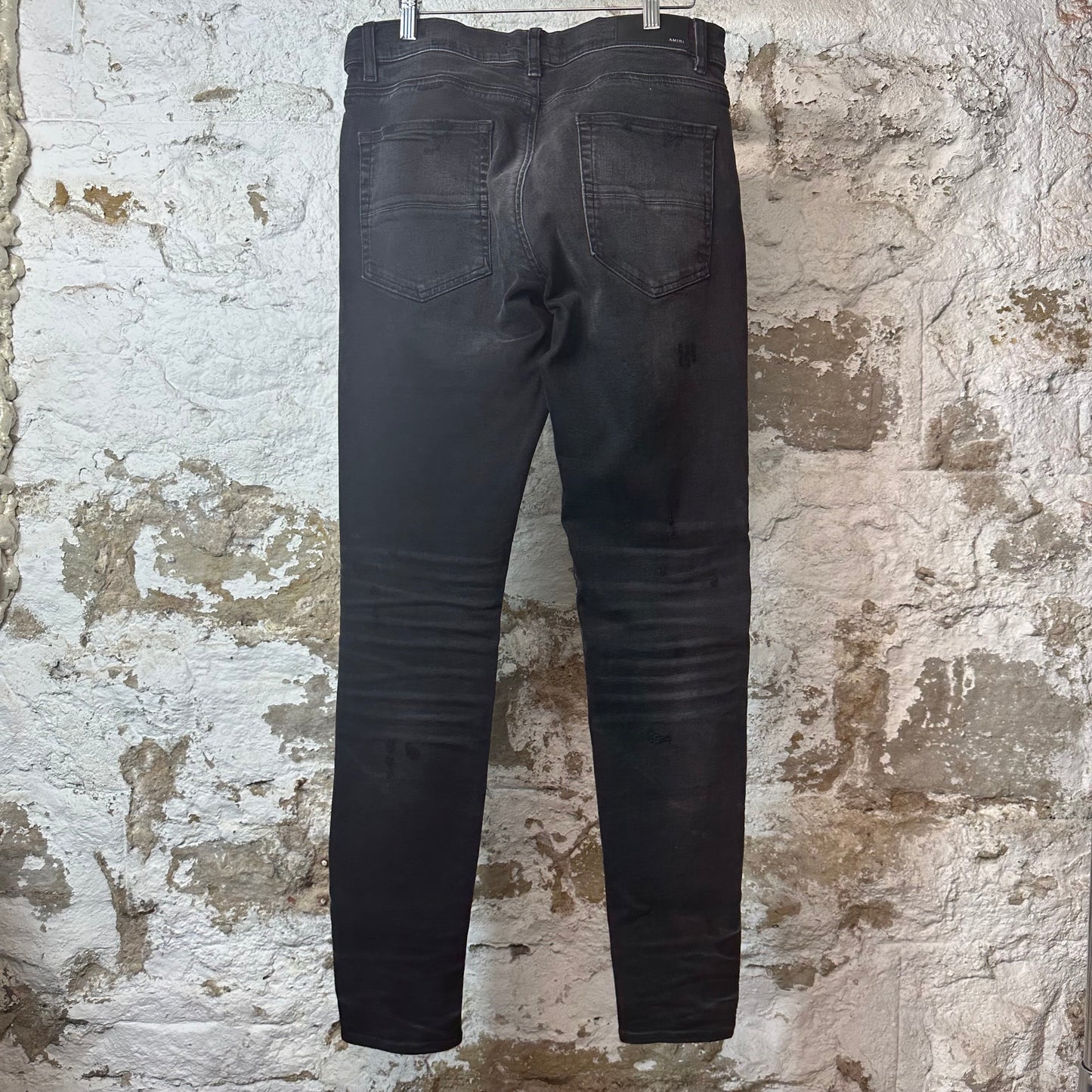 Amiri Animal Patches Black Denim Jeans Sz 34