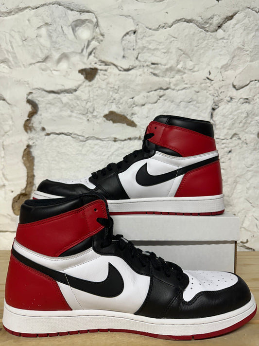 Air Jordan 1 High Black Toe Sz 14