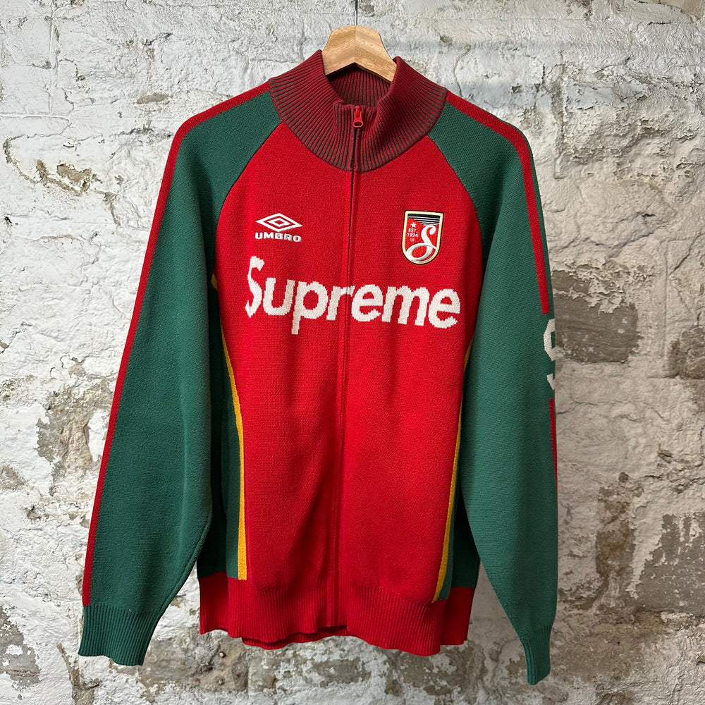 Supreme Umbro Zip Up Sweater Red Sz M