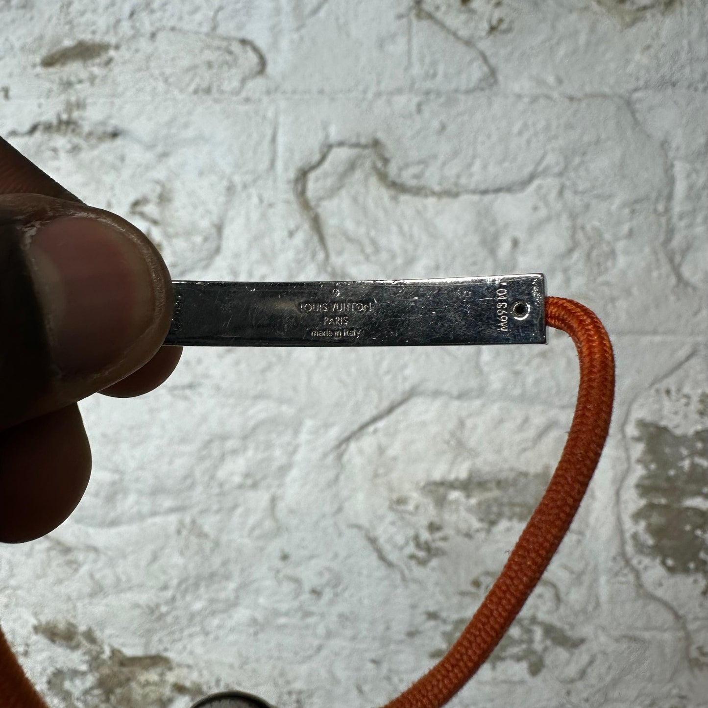 Louis Vuitton Orange Silver Adjustable Bracelet