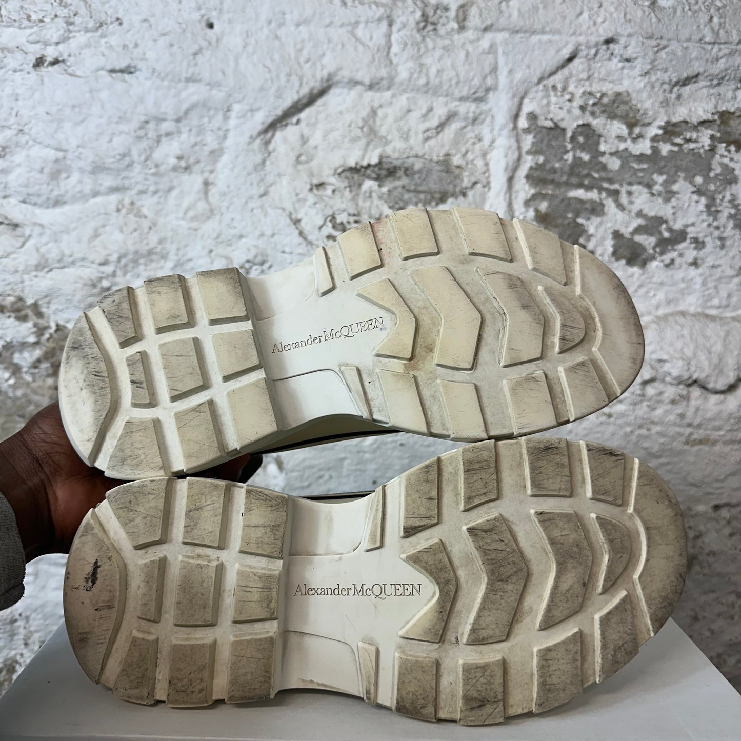 Alexander Mcqueen Multicolor Canvas Tread Low White Sz 7 (40) No Box