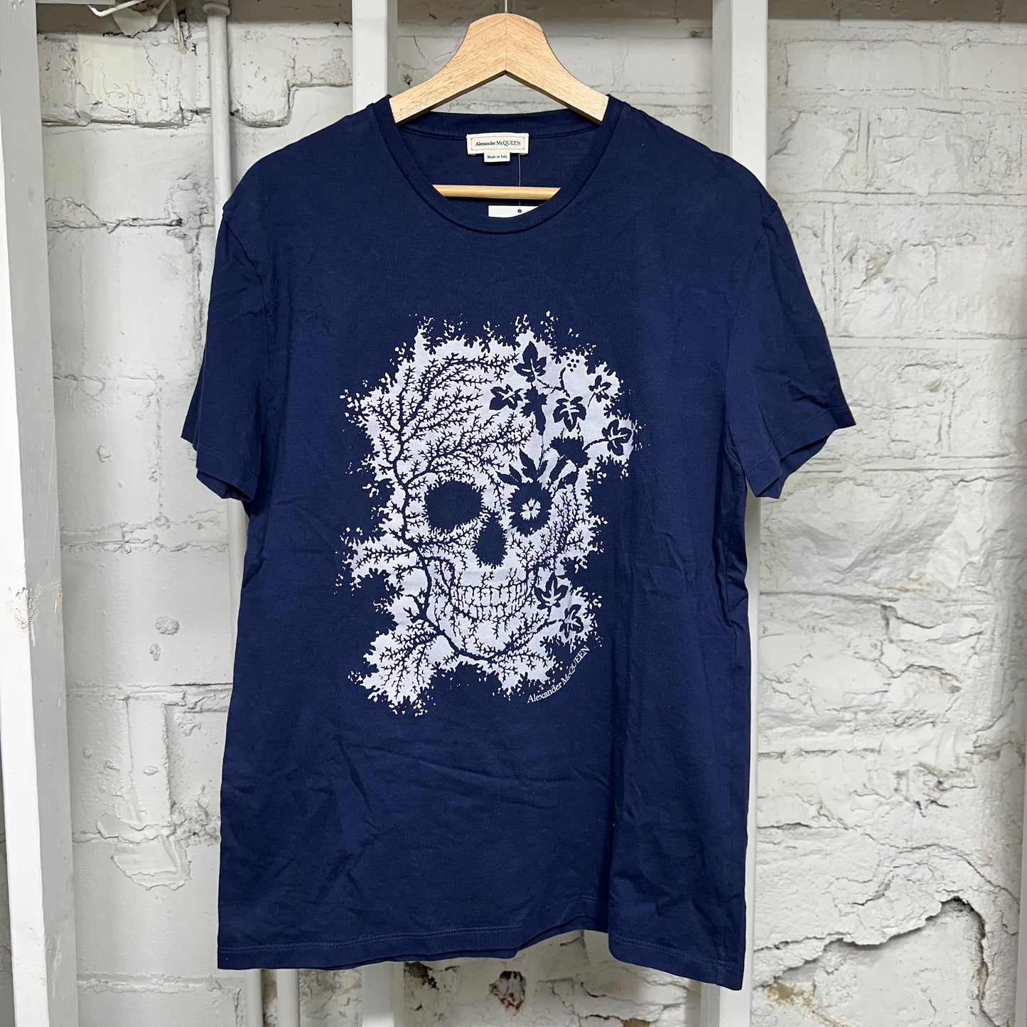 Alexander McQueen Navy Skull T-Shirt Sz L
