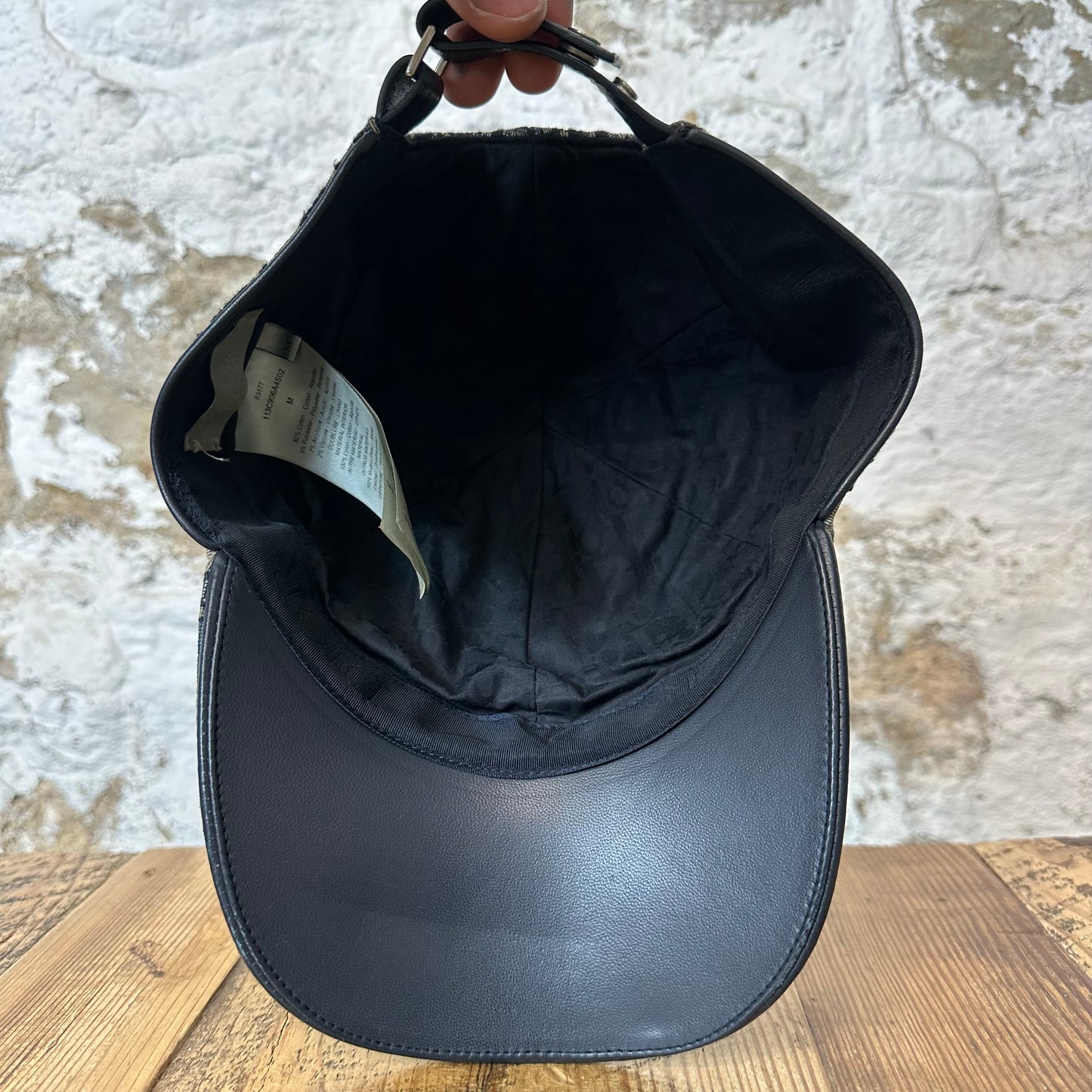 Dior Navy Monogram Oblique Hat Sz M