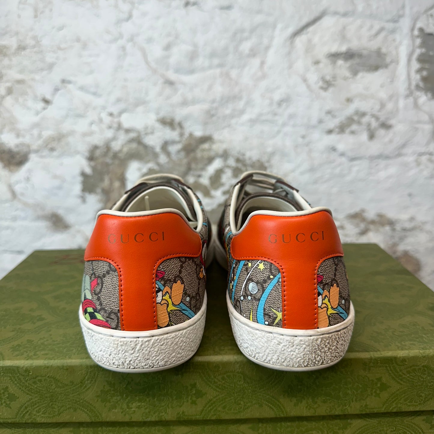 Gucci Donald Duck Monogram Ace Sneaker Sz 6.5