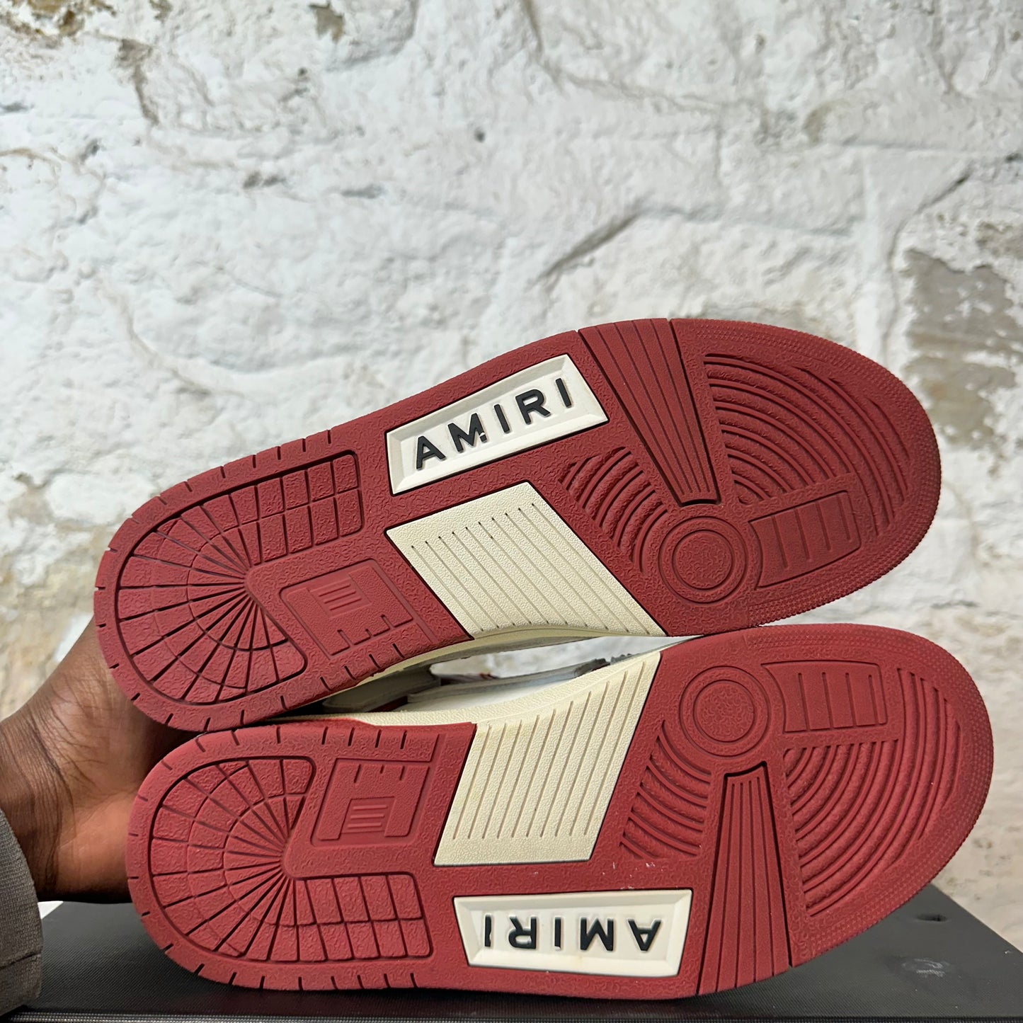 Amiri White Skeleton White Red Sneaker Sz 8 (41)