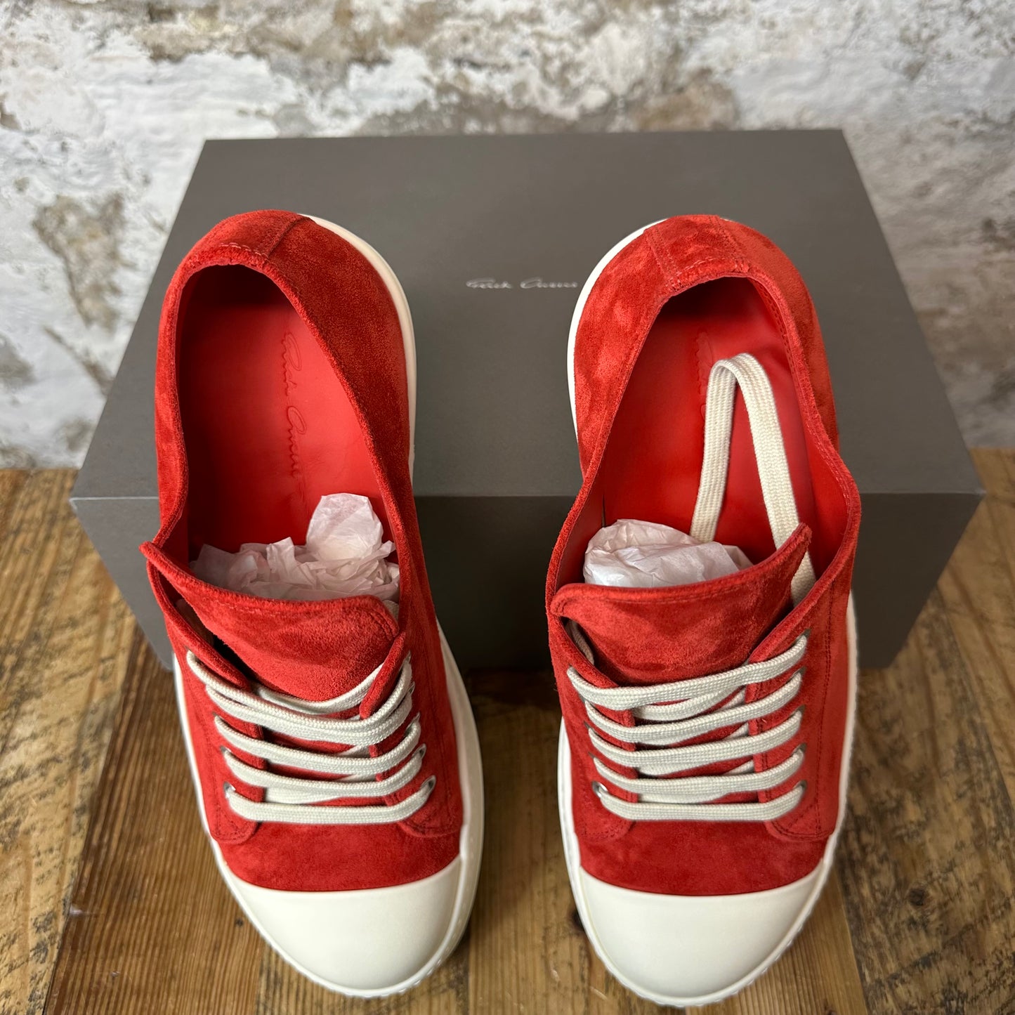 Rick Owens Carnelian Milk Sneaker DS