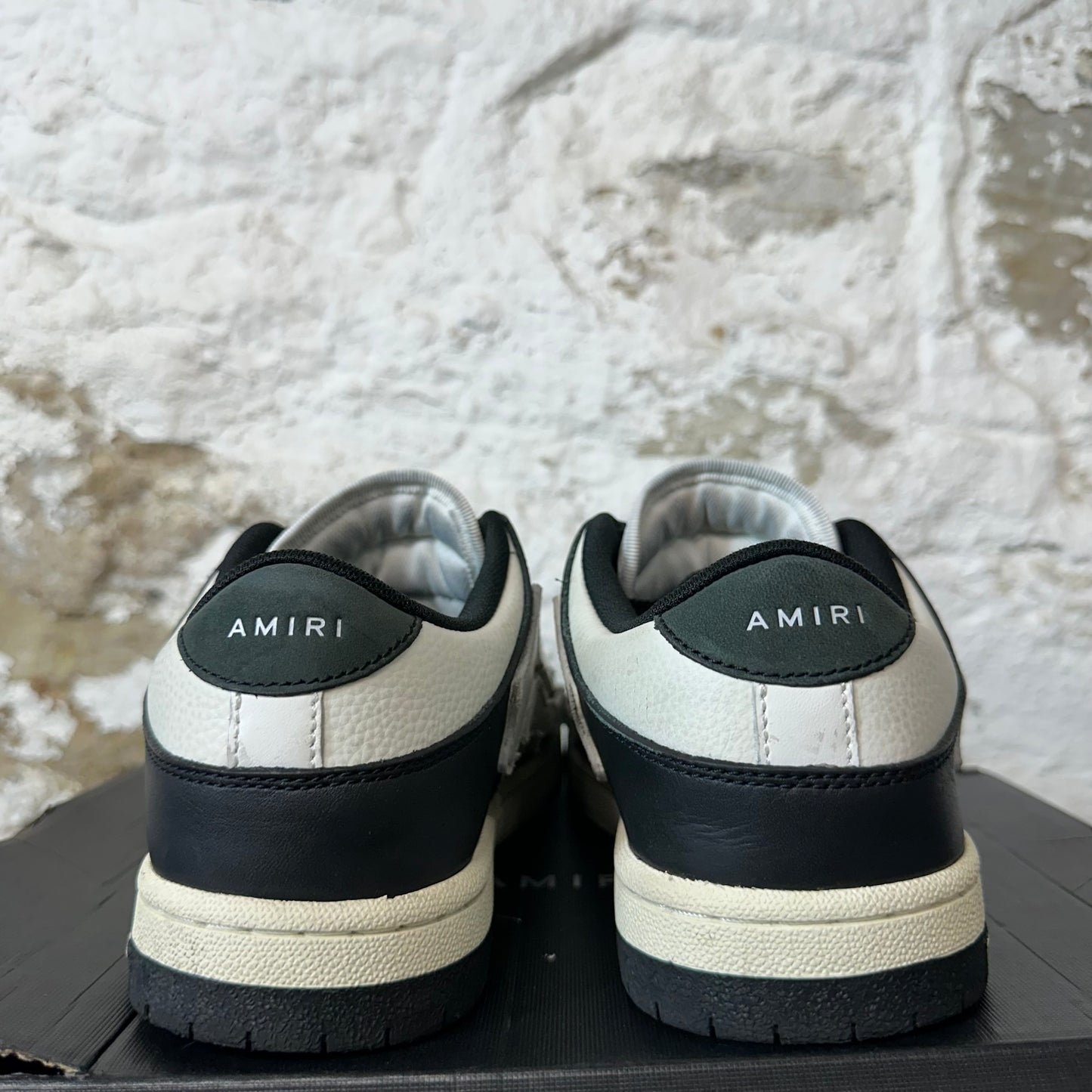 Amiri White Skeleton Black White Sneaker Sz 6.5 (39)