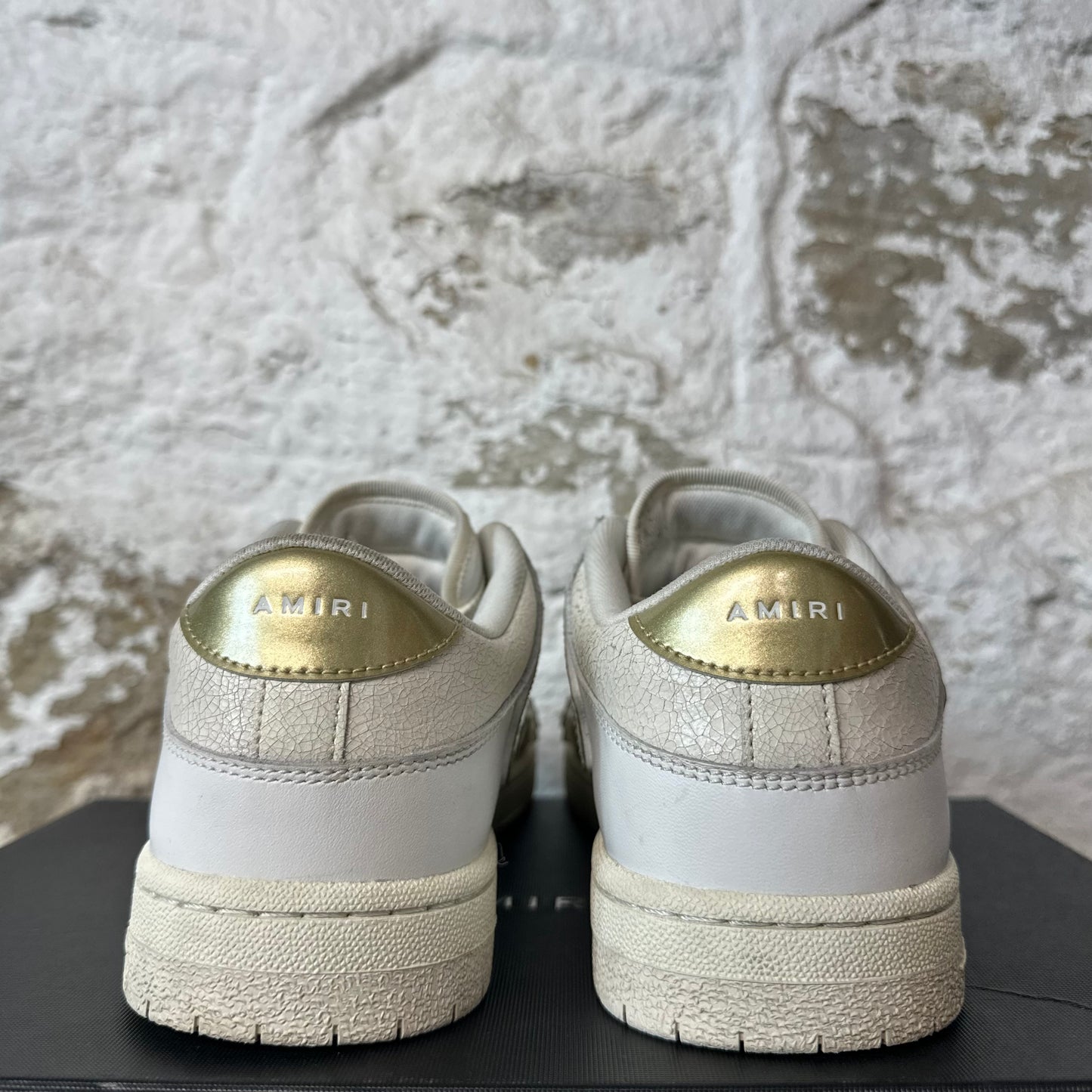 Amiri Gold Skeleton White Sneaker Sz 10 (43)
