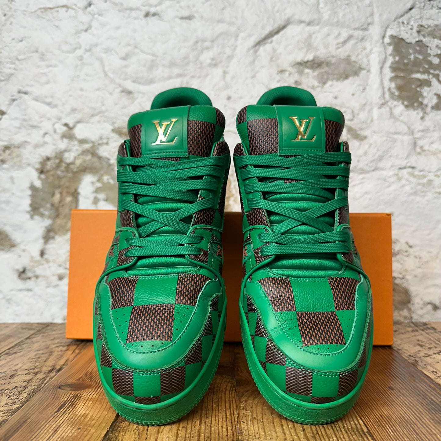 Louis Vuitton Damier Pop Green Trainer Sneaker Sz 11.5 (10LV)
