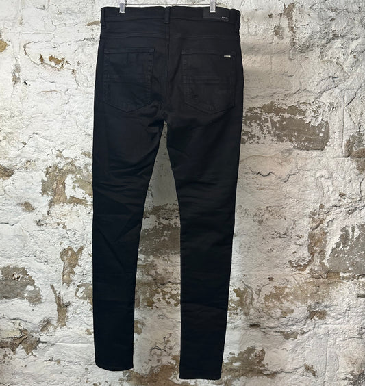 Amiri MX1 Green Paisley Black Denim Jeans Sz 32