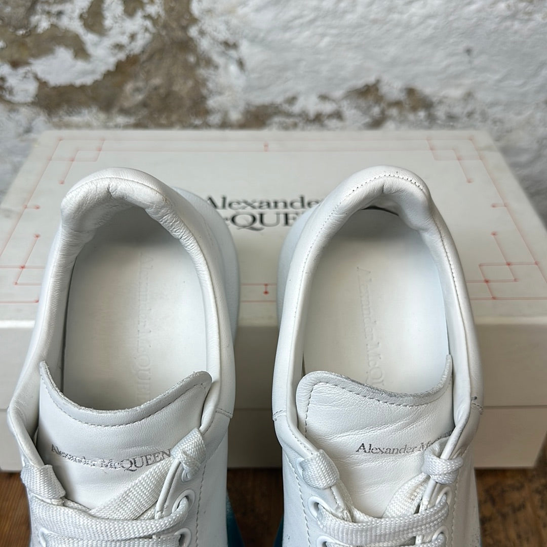 Alexander Mcqueen Fuzzy Green Toe White Sneaker Sz 9 (42)