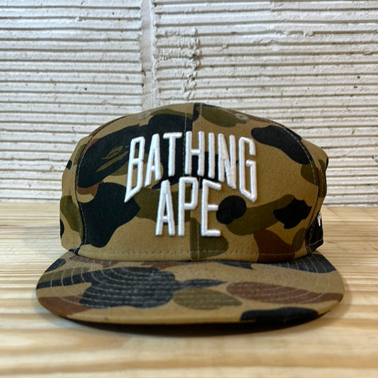 A Bathing Ape Camo College SnapBack Brown Hat