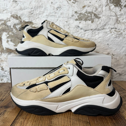 Amiri Beige Bone Runner Black White Sneaker Sz 10 (43)