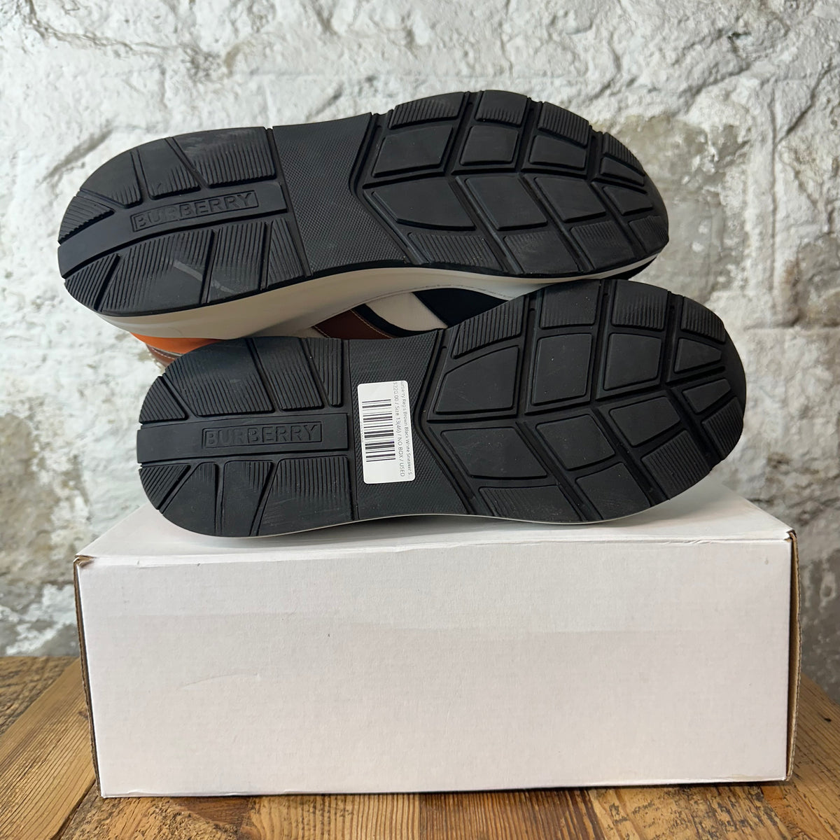 Burberry Regis Brown Black White Sneaker Sz 13 (46)
