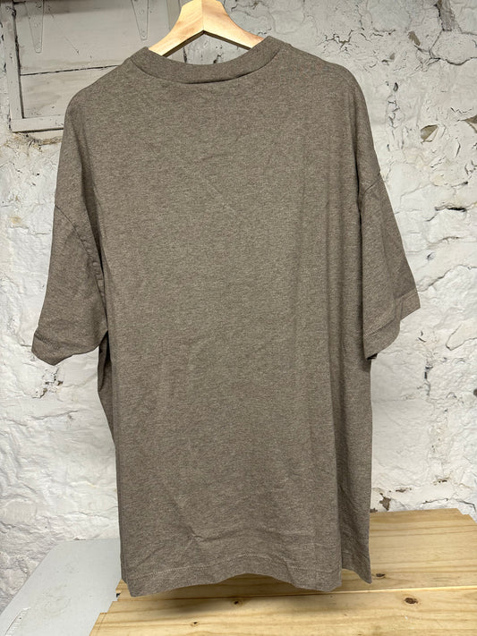 Fear of God Essentials Grey Rubber Logo T-shirt Sz S