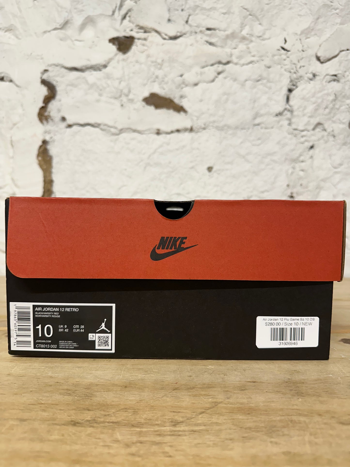 Air Jordan 12 Flu Game Sz 10 DS