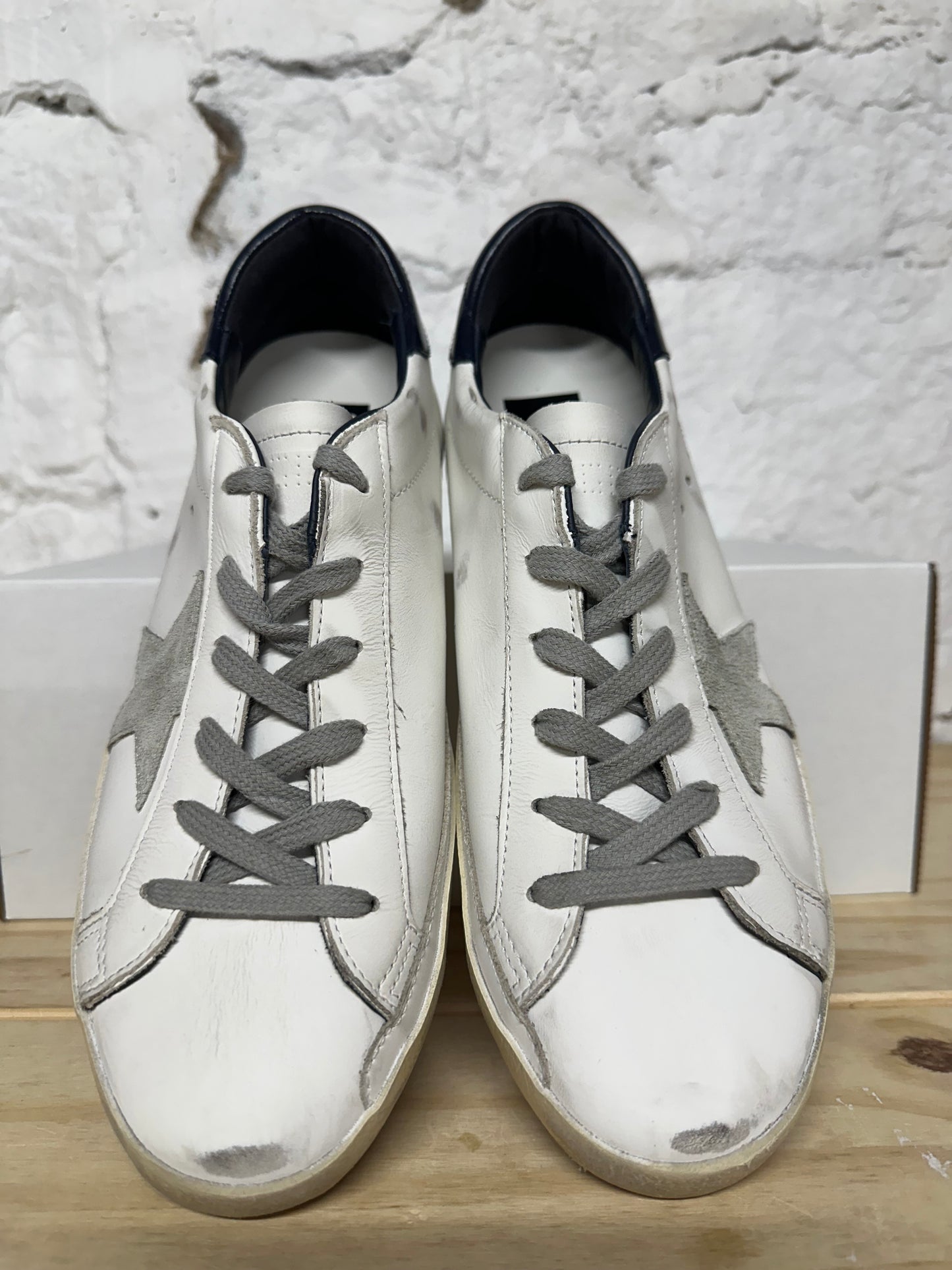 Golden Goose Superstar White Navy Sz 8 (41) DS