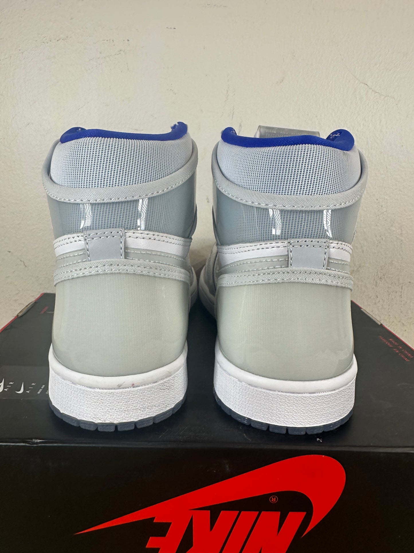 Air Jordan 1 High Zoom White Racer Blue Sz 8