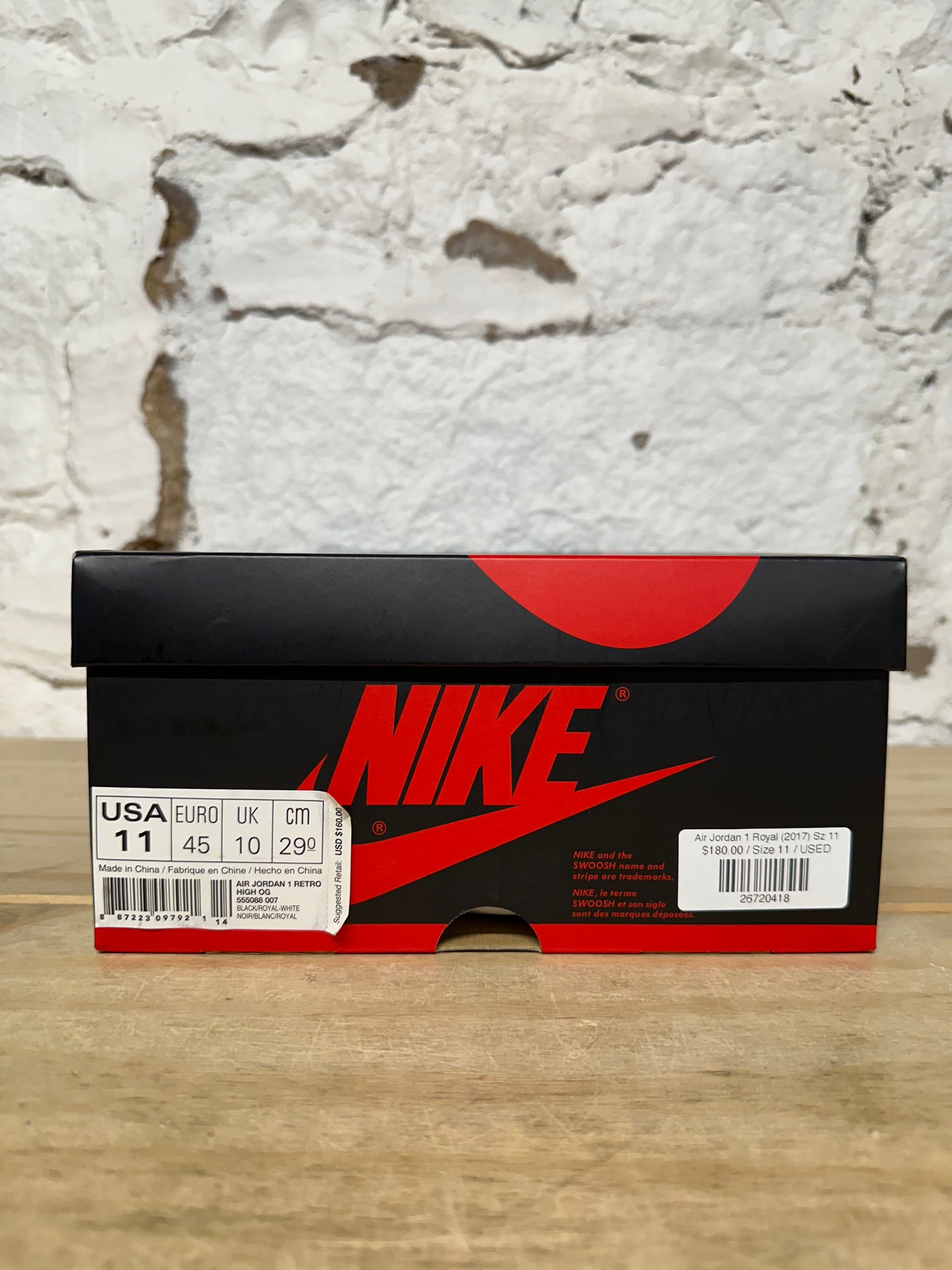 Air Jordan 1 High Royal (2017) Sz 11