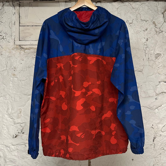 Bape Blue Red Camo Jacket Sz M