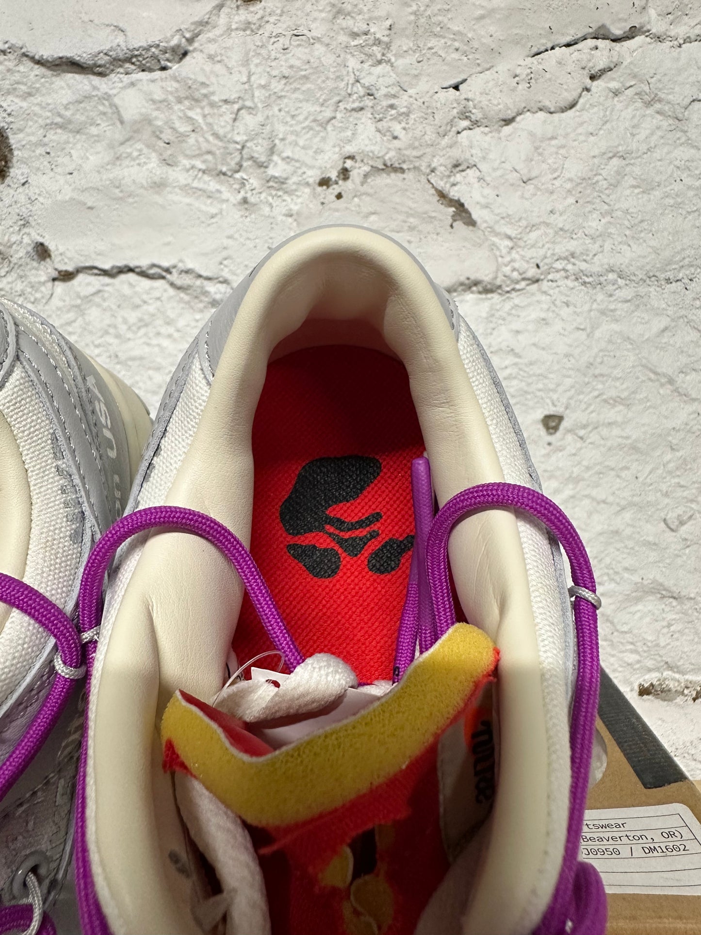 Nike Dunk Low Off-White Lot 45 Sz 9 DS