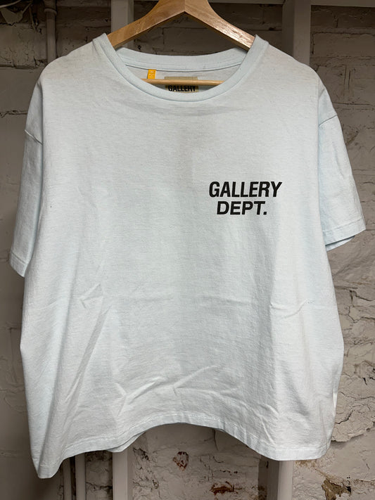 Gallery Dept Classic Logo Light Blue T-Shirt Sz M