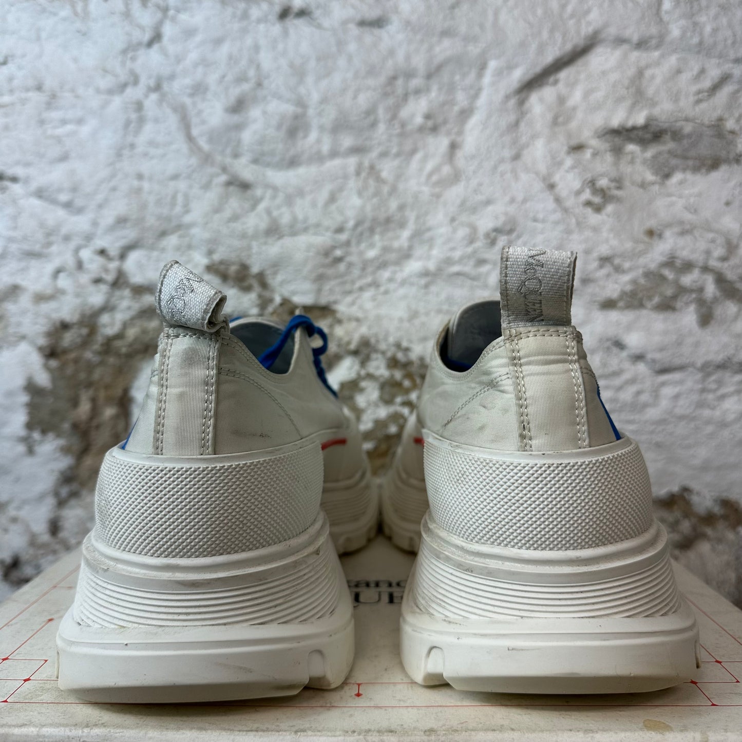 Alexander Mcqueen Blue Spell White Tread Boot Low Sz 10 (43)