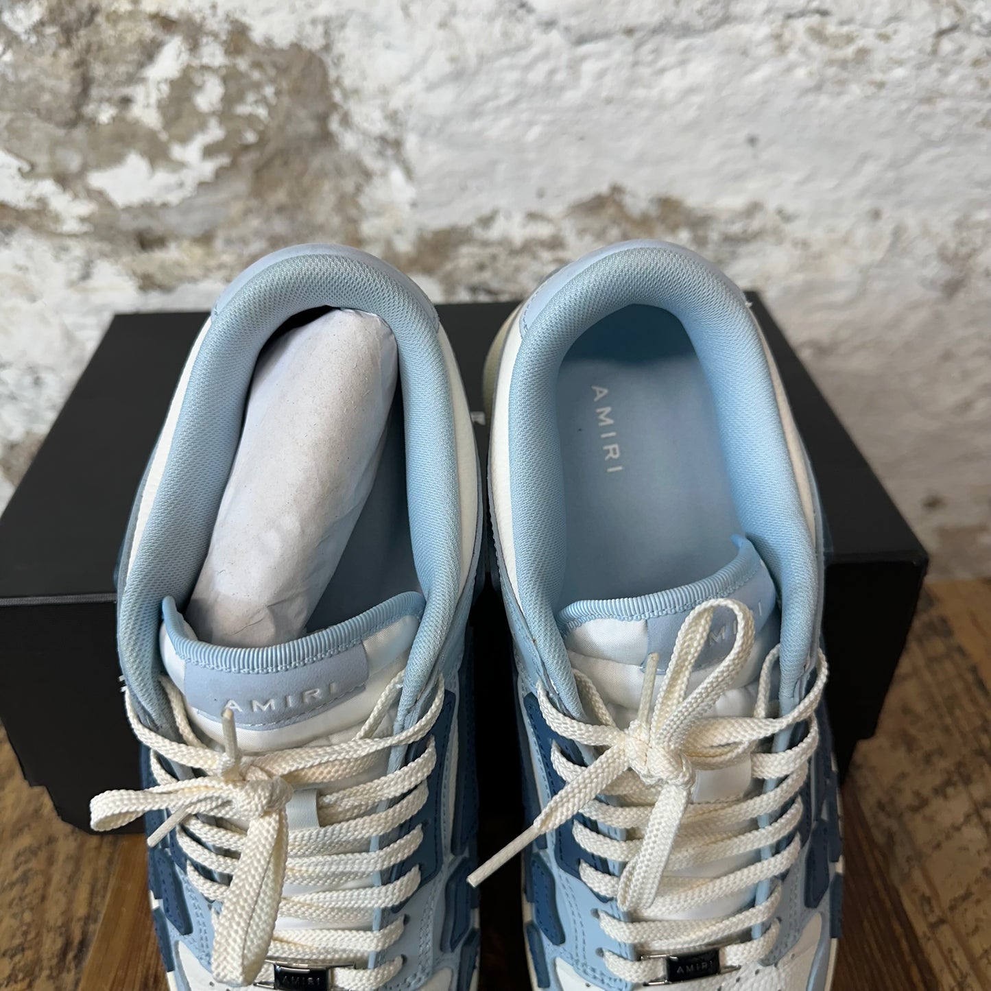 Amiri Navy Skeleton Light Blue White Cream Sneaker Sz 11 (44)
