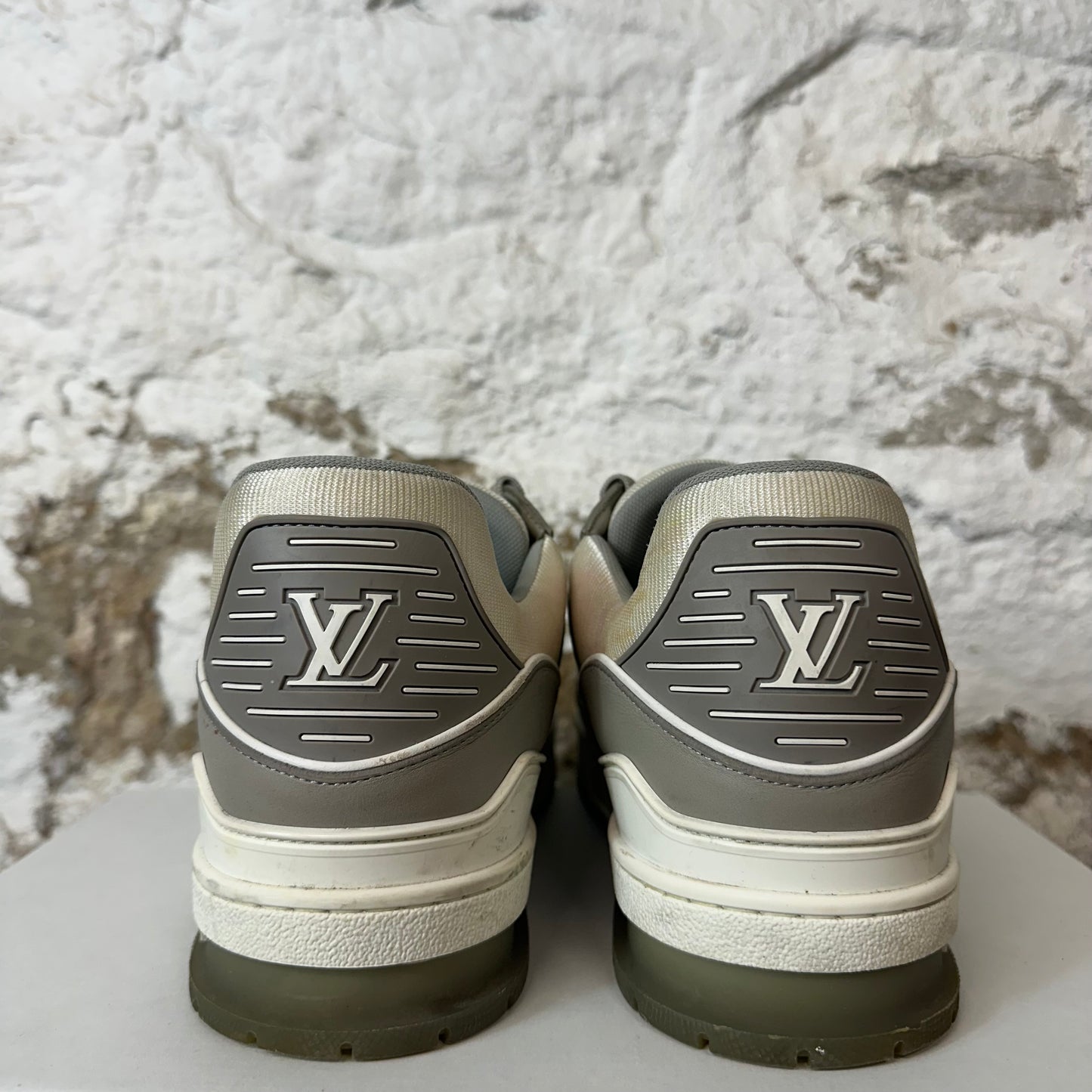 Louis Vuitton Gray White Trainer Sz 11.5 (10LV) No Box