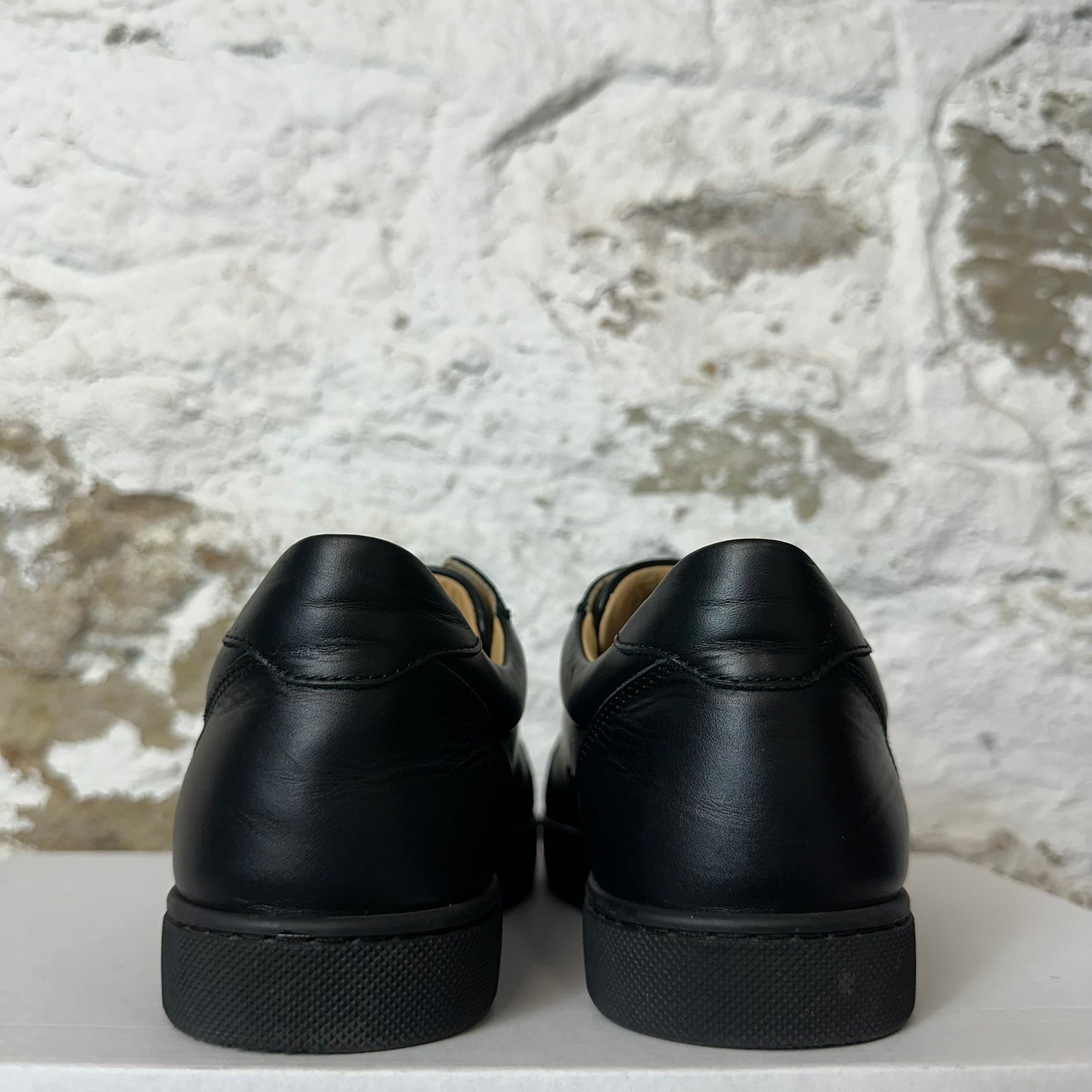 Christian Louboutin Low Black Leather Sneaker Sz 5 (37)
