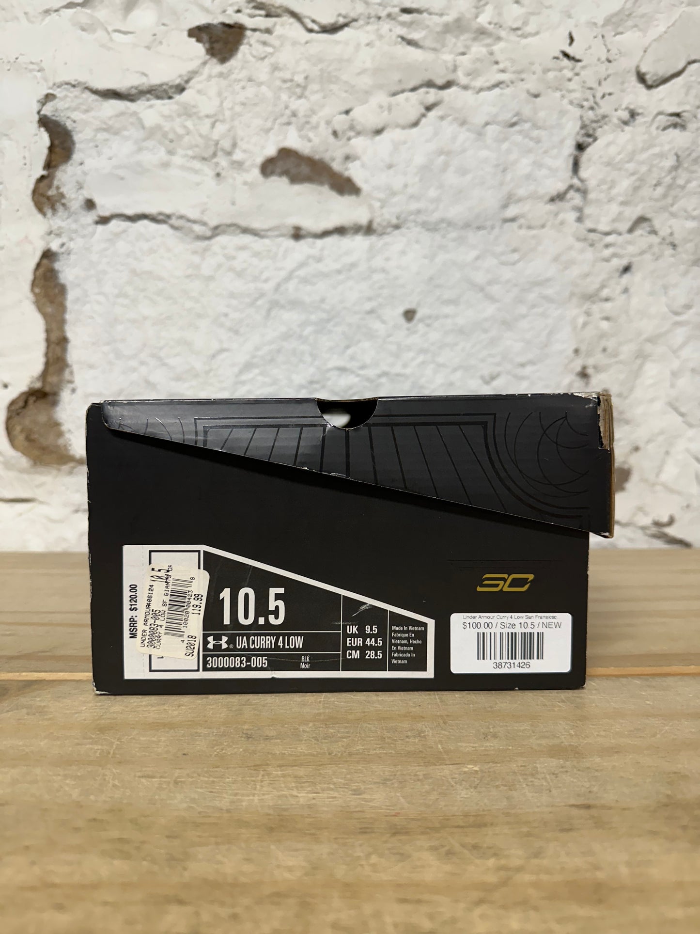 Under Armour Curry 4 Low San Fransicsco Giants Sz 10.5 DS