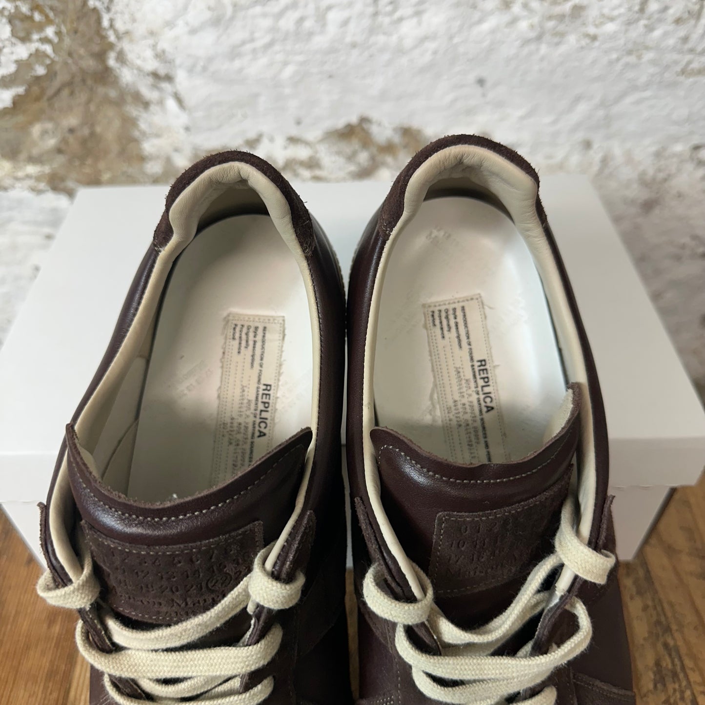 Maison Margiela Replica Brown Leather Suede Sz 15 (48) No Box