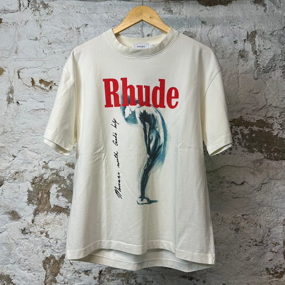 Rhude Gods Help T-shirt White Sz XS