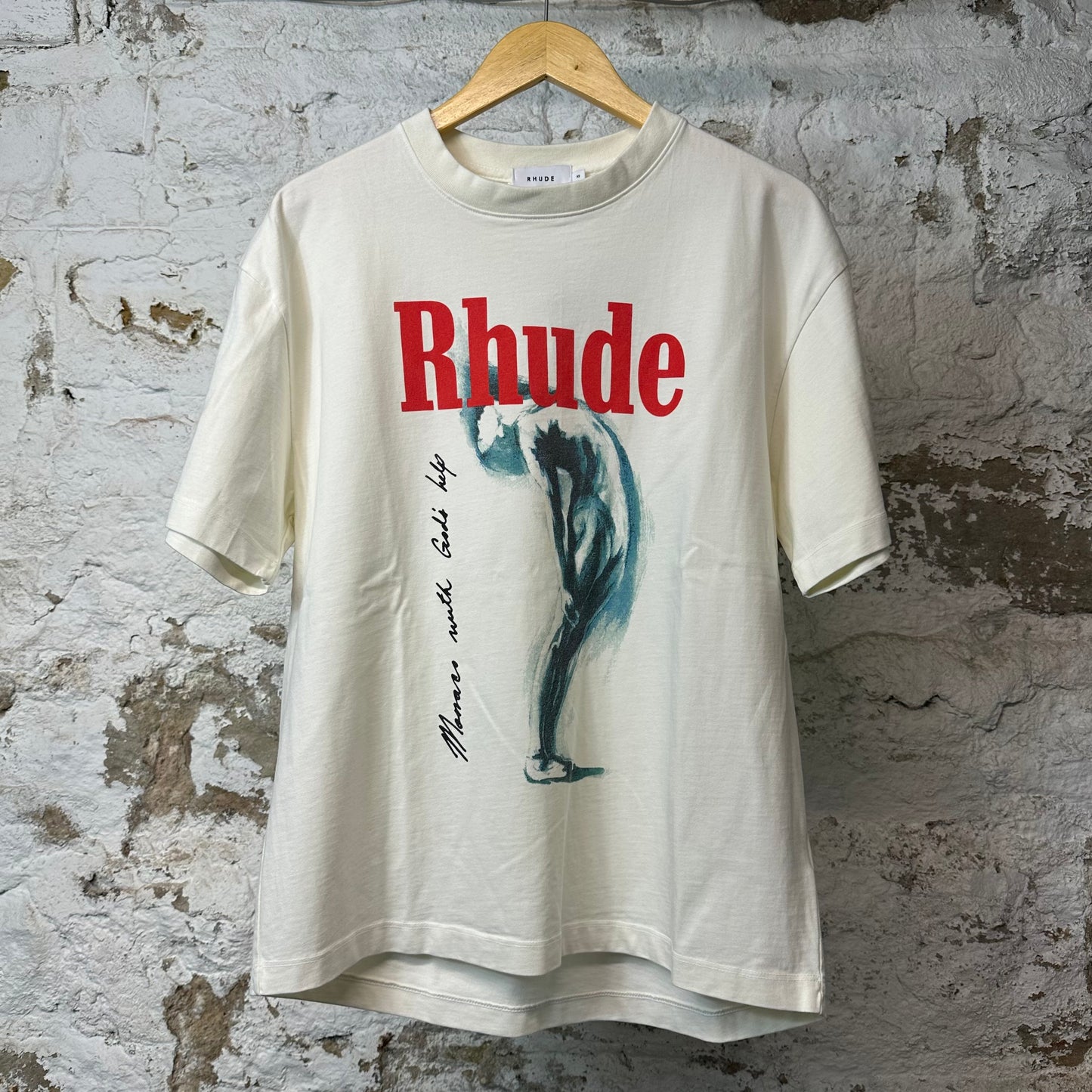 Rhude Gods Help T-shirt White Sz XS