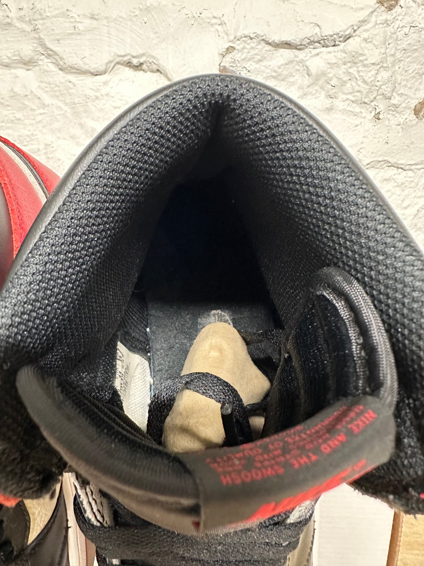 Air Jordan 1 High Bred Toe Sz 10