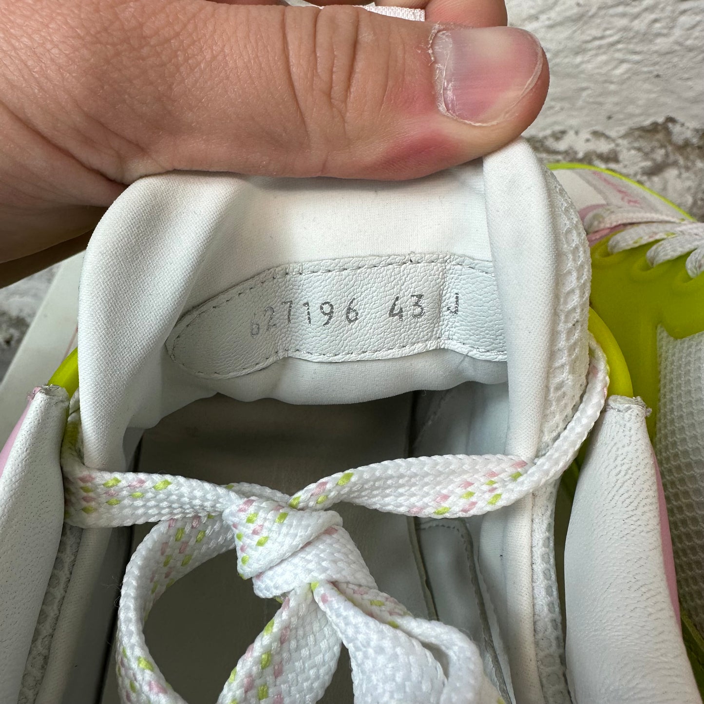 Alexander Mcqueen Sue Velour Lime Ice White Sneaker Sz 10 (43)