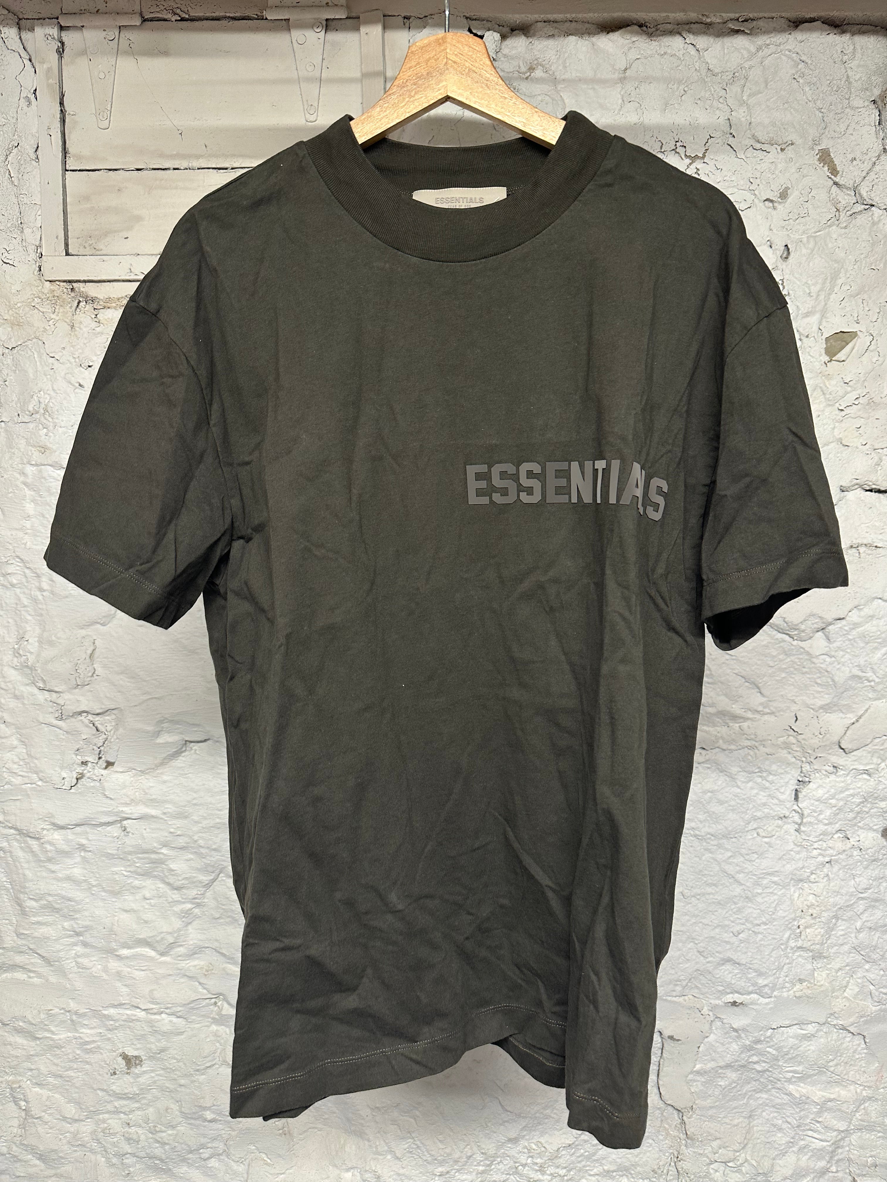 Fear of God Essentials Bold Logo Brown T-Shirt Sz M