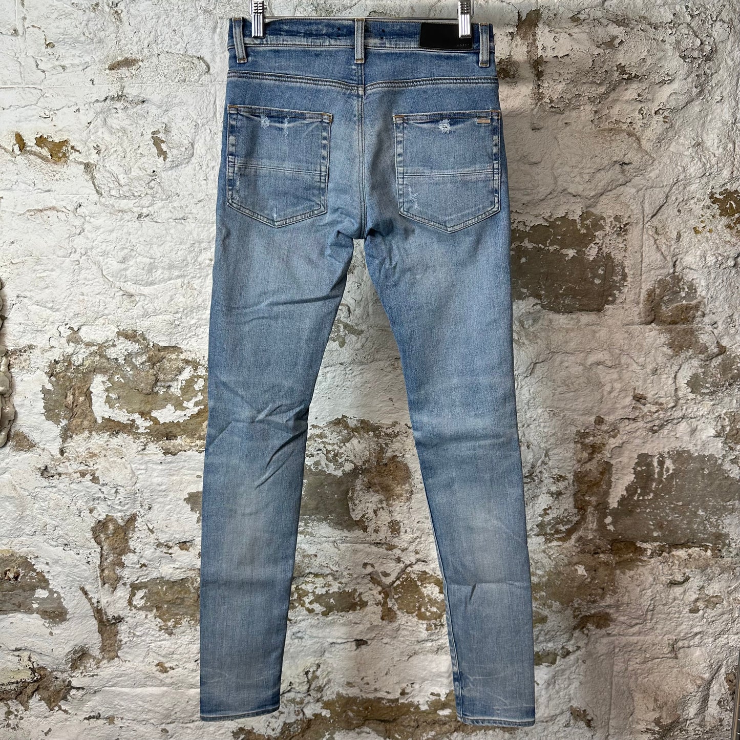 Amiri MX1 Orange Paisley Thrasher Blue Denim Jeans Sz 28