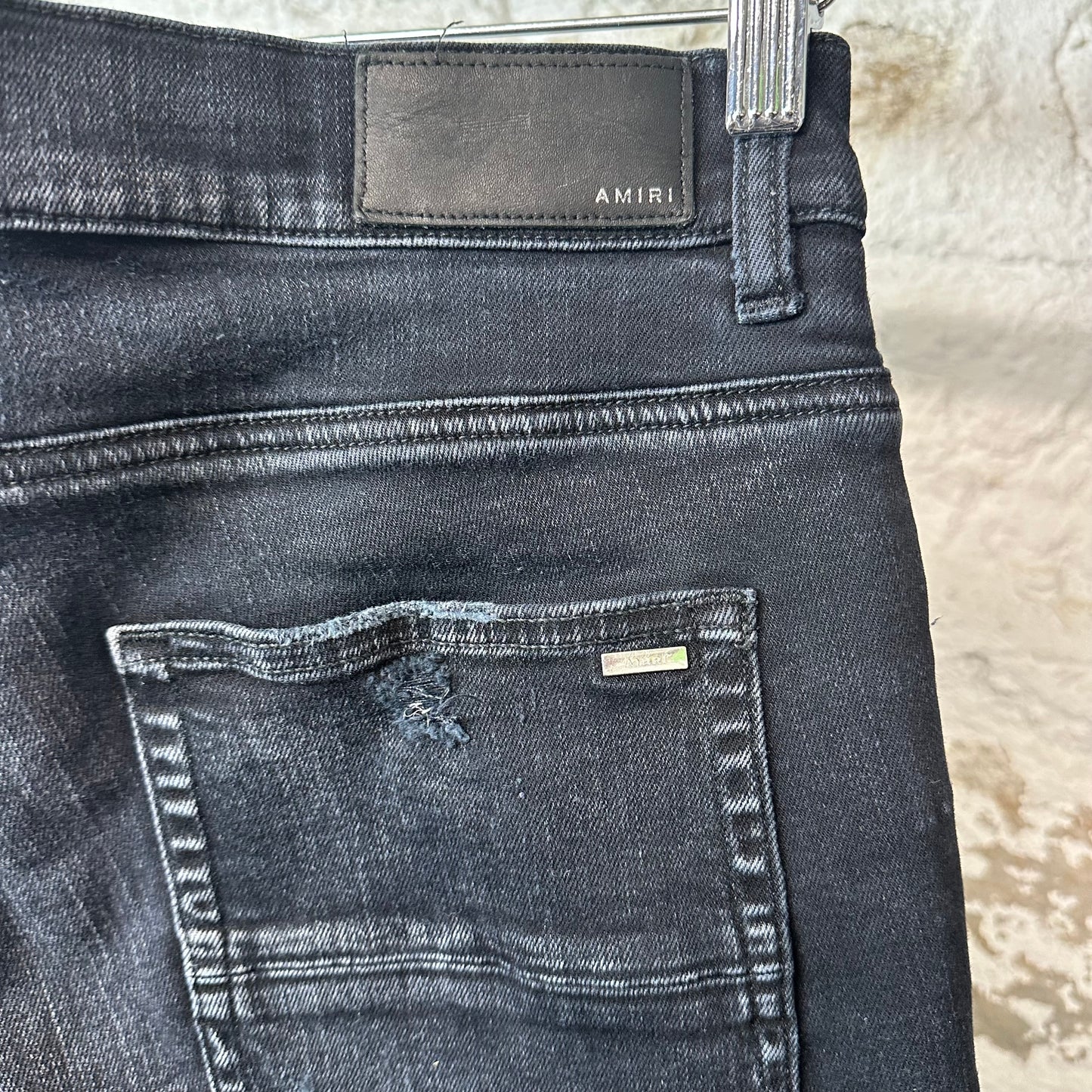 Amiri MX1 Brown Paisley Black Denim Jeans Sz 34