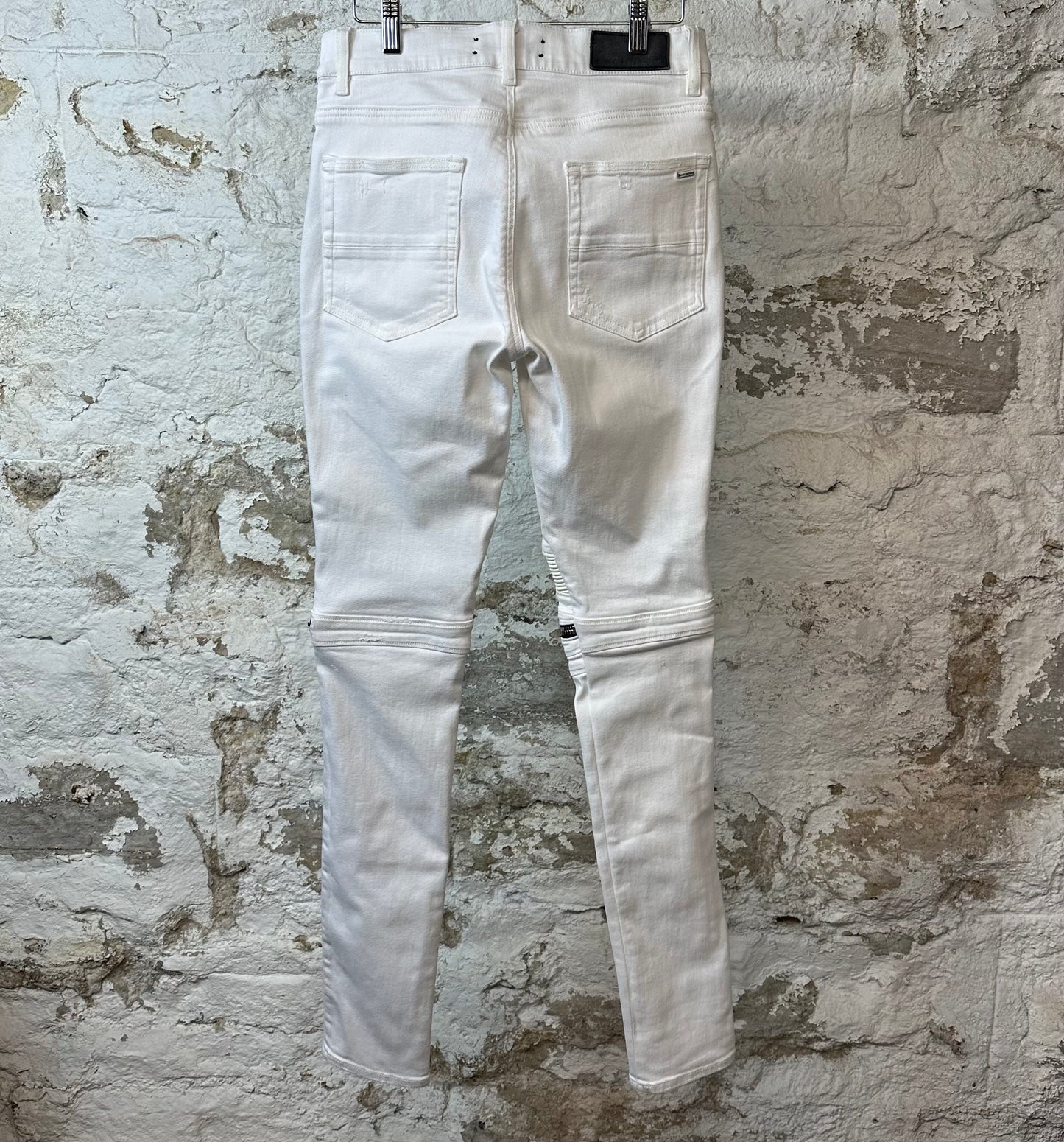 Amiri MX2 White Patch White Denim Jeans Sz 31