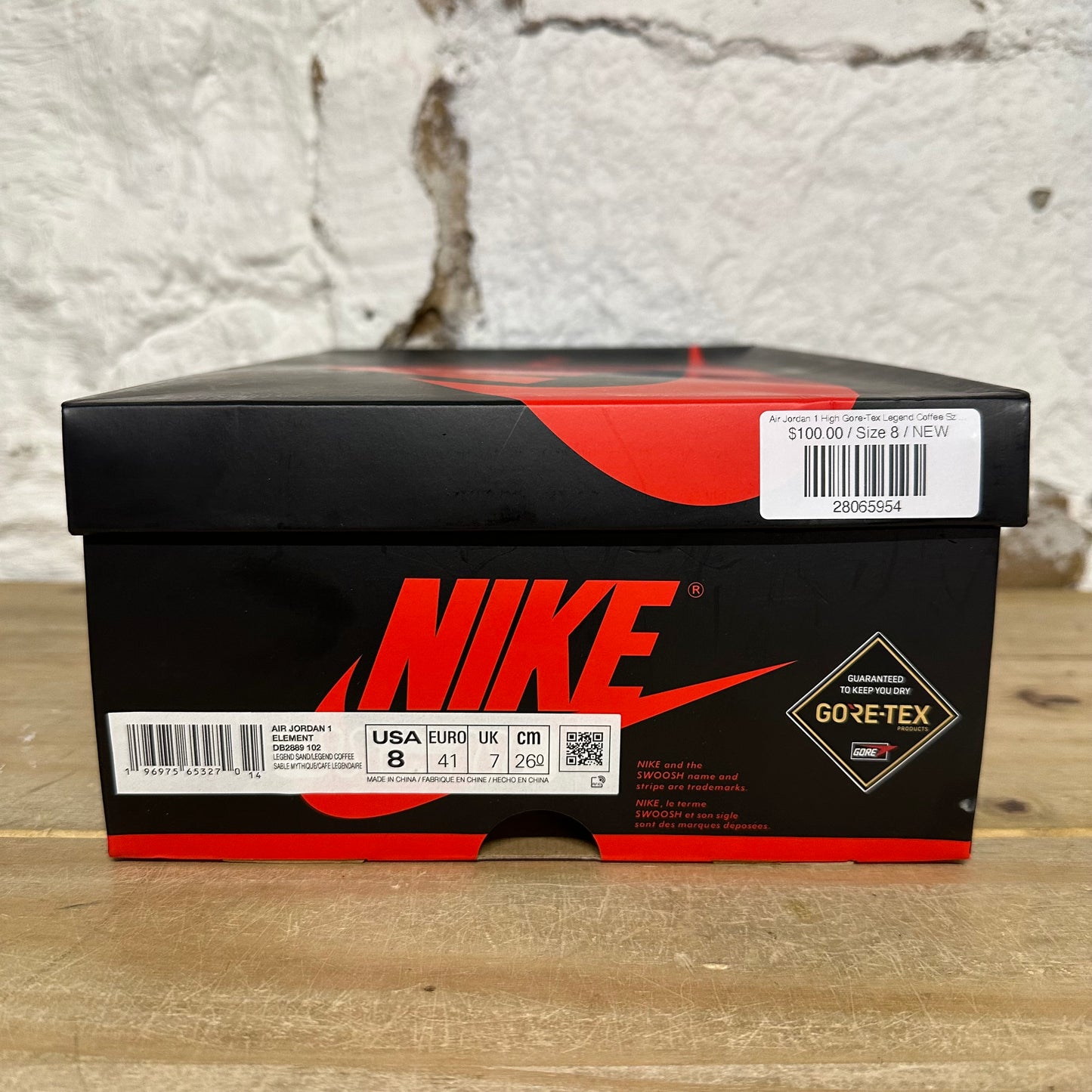 Air Jordan 1 High Gore-Tex Legend Coffee Sz 8 DS