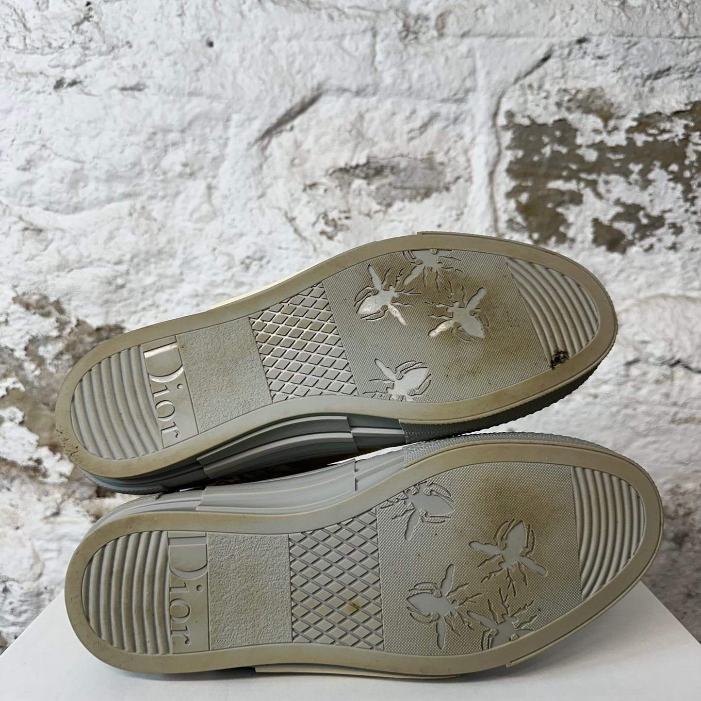 Dior B23 High Cream Oblique Gray Sneaker Sz 8 (41) No Box