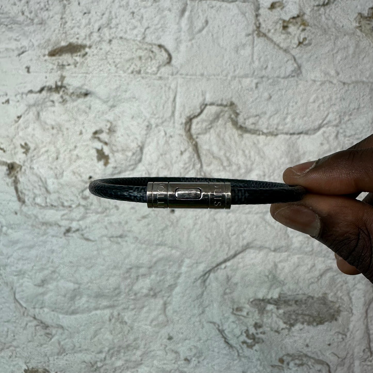 Louis Vuitton Graphite Keep It Bracelet W/ Box