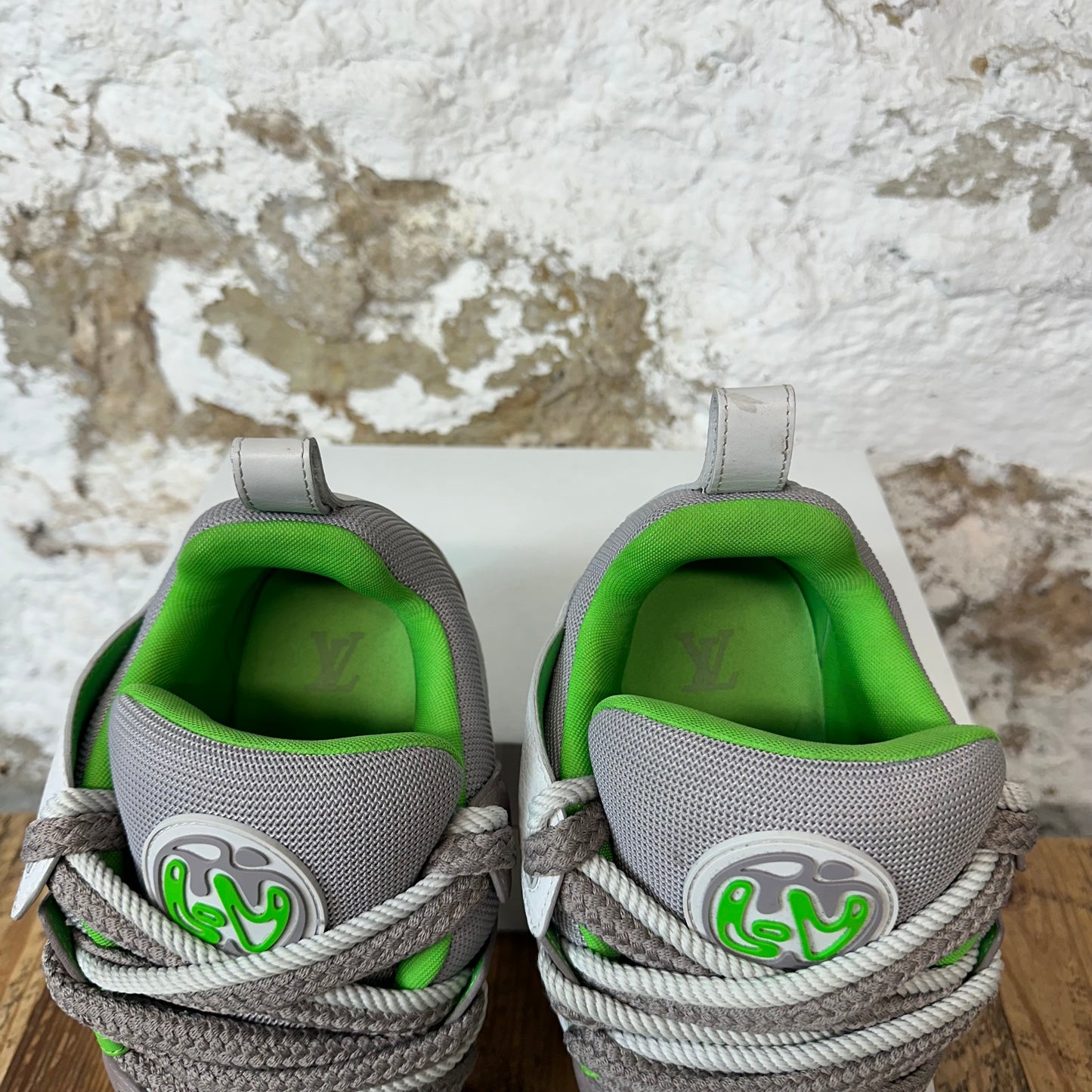 Louis Vuitton Colm Dillane Green Gray Skate Sz 10.5 (9LV) No Box