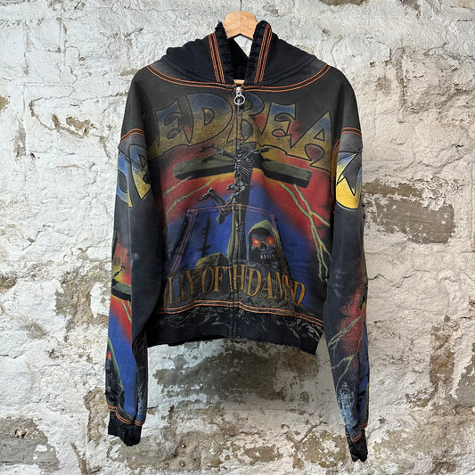 Vale Damned Big Zip Up Black Hoodie