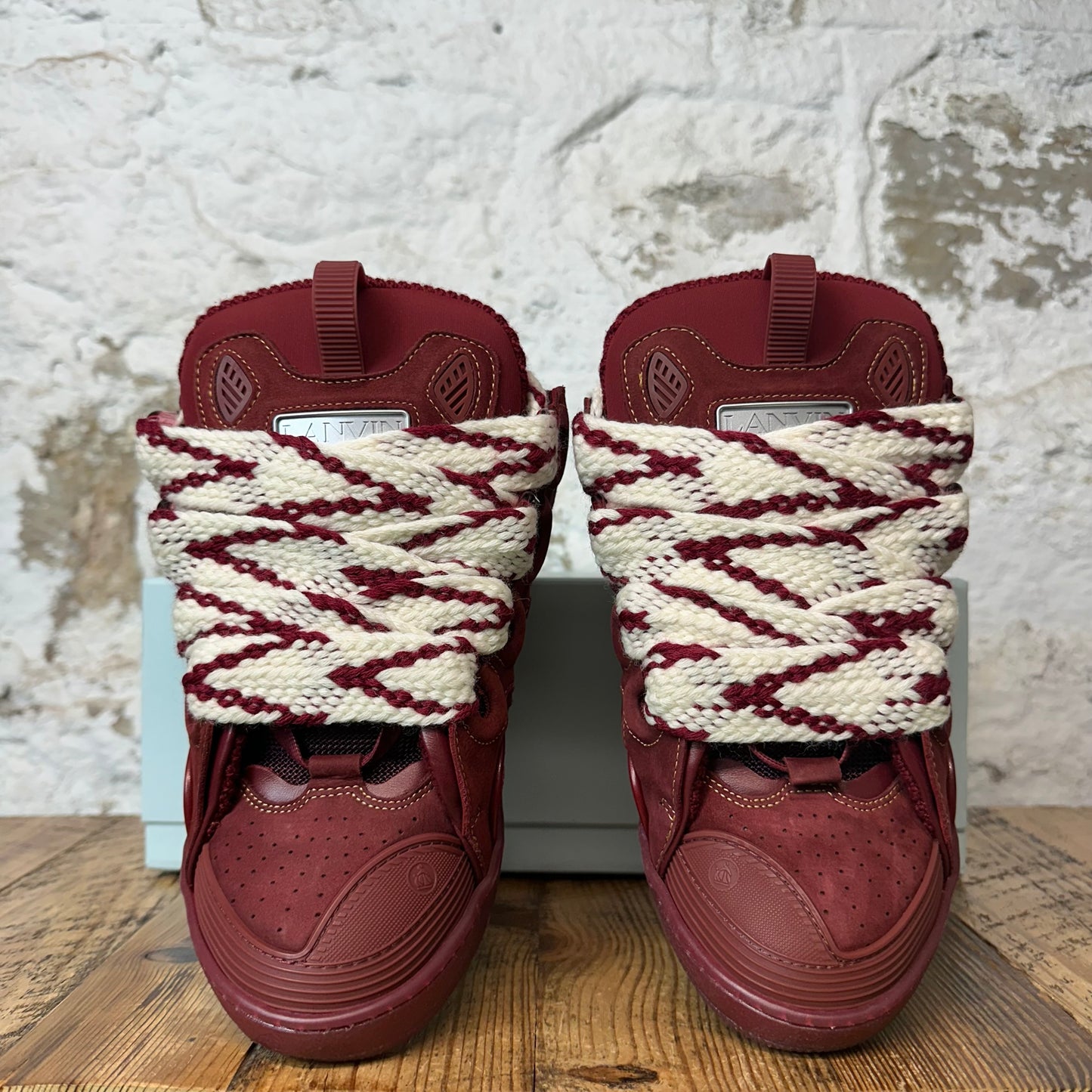 Lanvin Curb White Maroon Sneaker