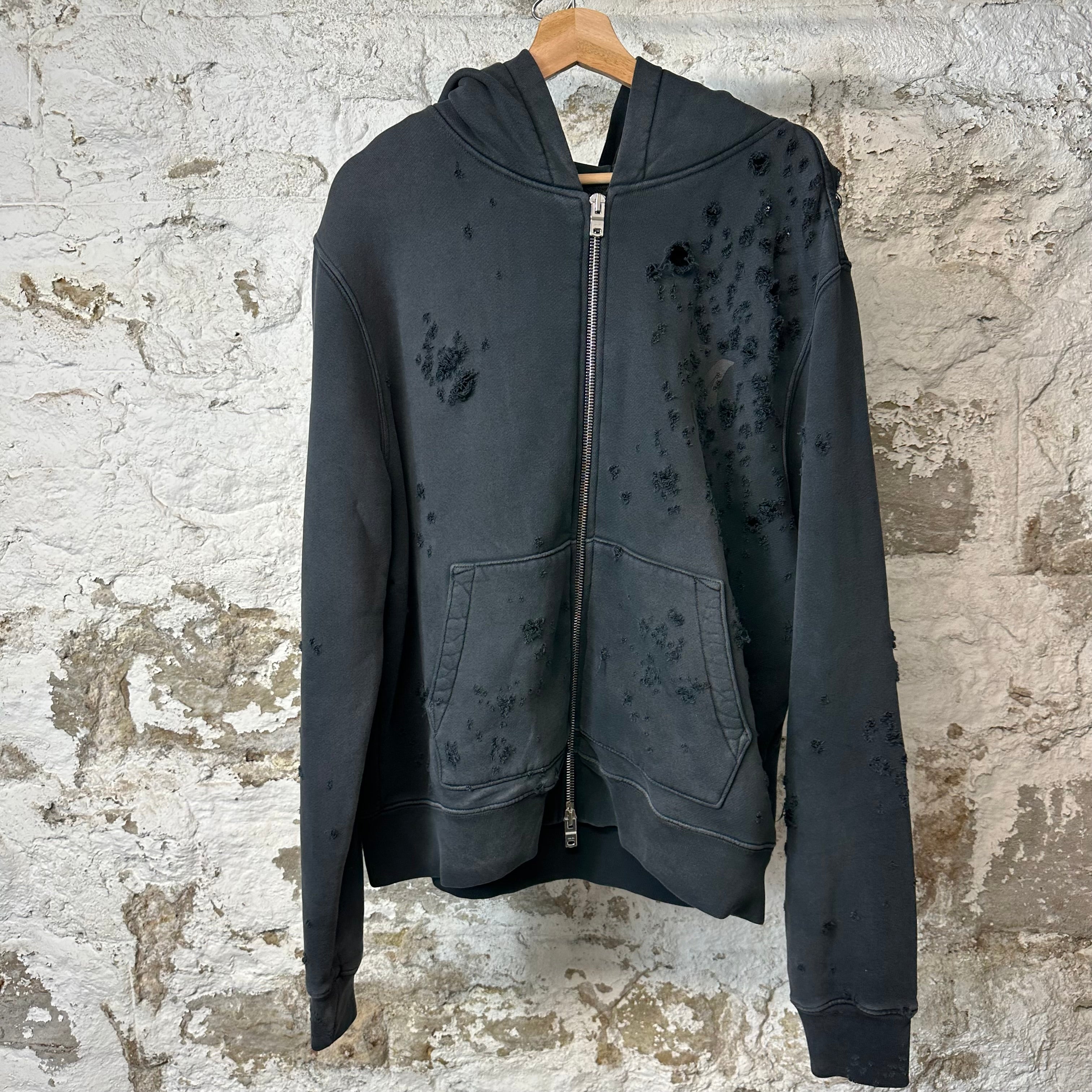 Amiri Shotgun Zip Up Hoodie Black Sz M