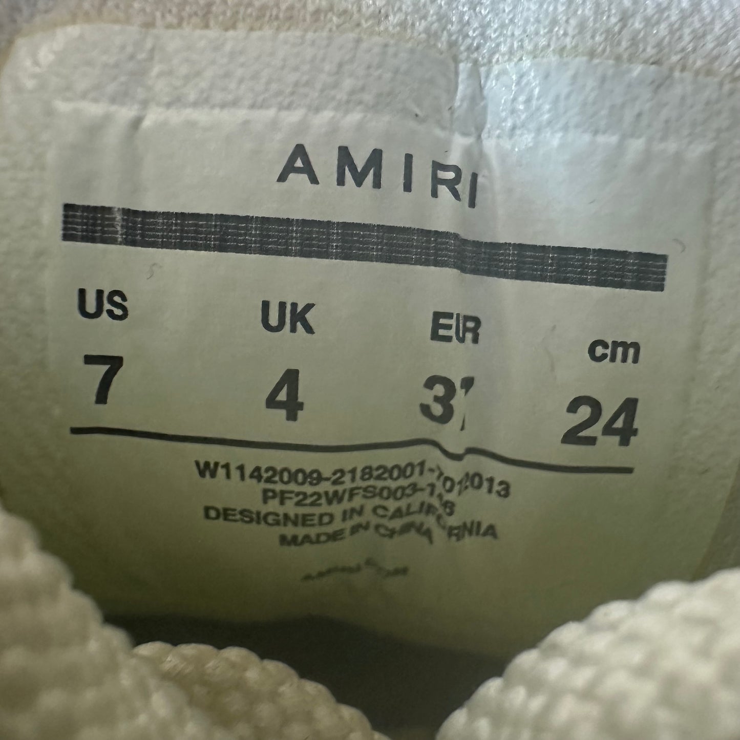 Amiri Neon Green Skeleton White Sneaker Sz 5 (37)